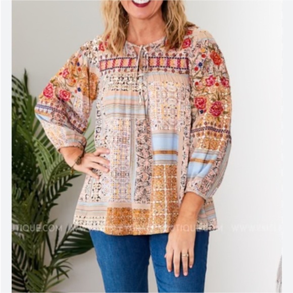Savanna Jane Tops - Savanna Jane Bohemian Floral Blouse